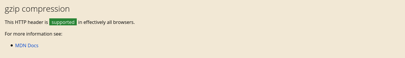 Tableau compatibilité Gzip